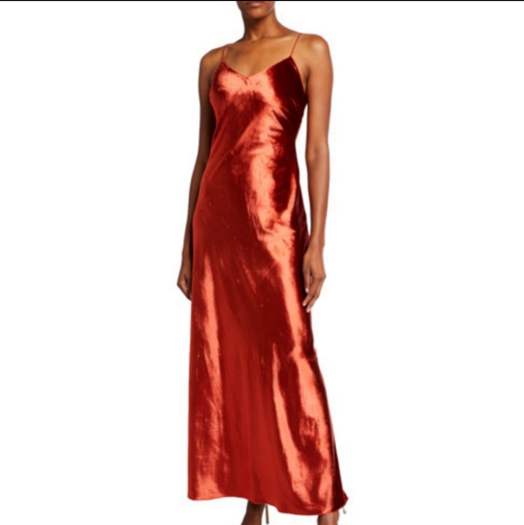 Gorgeous Mestiza New York Mara Velvet V-Neck Maxi Slip Dress Size M. — image 2 of 8